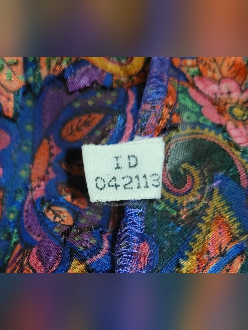 Vtg Victoria's Secret Gold Label Jewel Tone Purple Paisley Satin Maxi Robe OS - Picture 11 of 15